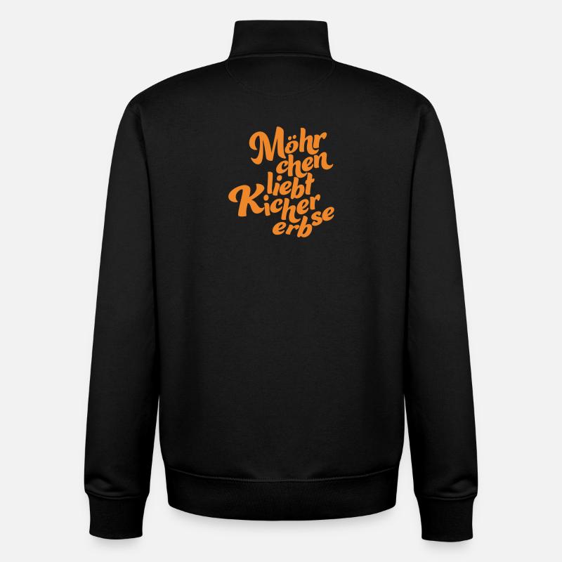 Logo without background orange - Unisex Organic Zip Sweatshirt von Stanley/Stella - Schwarz