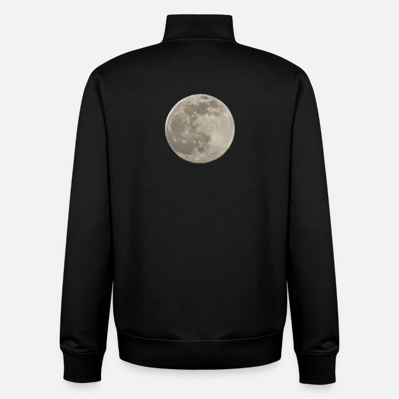 Lune - Sweat zippé unisexe en coton bio Stanley/Stella - noir