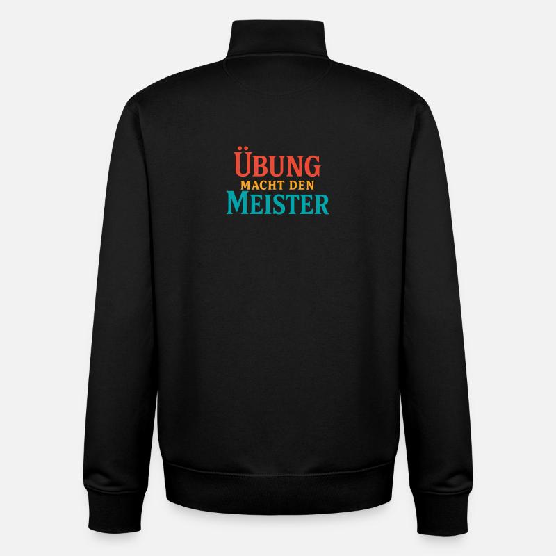 Practice forging the Master - Unisex Organic Zip Sweatshirt by Stanley/Stella - black
