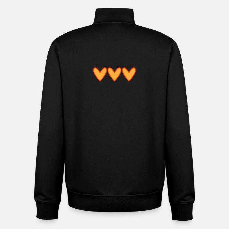 Herz - Unisex Organic Zip Sweatshirt von Stanley/Stella - Schwarz