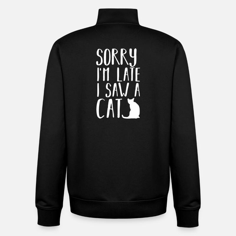 Katze Katzen - Unisex Organic Zip Sweatshirt von Stanley/Stella - Schwarz