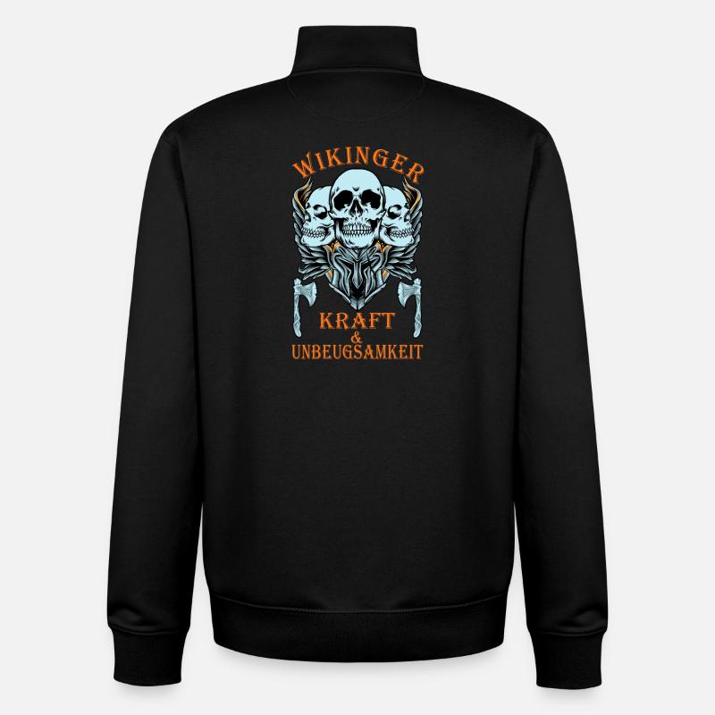 Wikinger Krieger, Krieger, Wikinger - Unisex Organic Zip Sweatshirt von Stanley/Stella - Schwarz