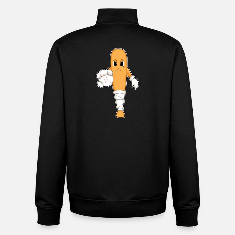 Baseball Baseballschläger - Unisex Organic Zip Sweatshirt von Stanley/Stella - Schwarz