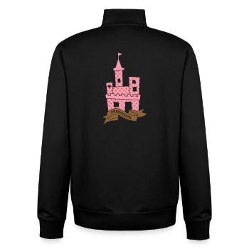 Burg Prinzessin Märchen Mädchen Schloss Punkte Dot - Unisex Organic Zip Sweatshirt von Stanley/Stella - Schwarz - Hinten - AI Model Male 185 light (185cm)