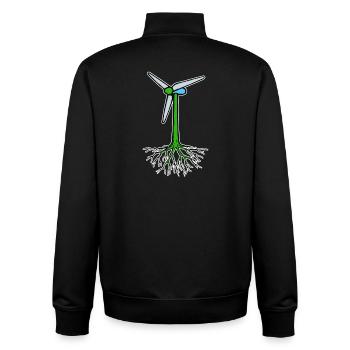 Earth Tree Environmental Protection Global Warming Environment Nature - Unisex Organic Zip Sweatshirt by Stanley/Stella - black - Back - AI Model Male 185 light (185cm)