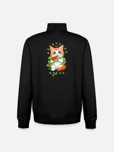 Bio Katze - Unisex Organic Zip Sweatshirt von Stanley/Stella - Schwarz