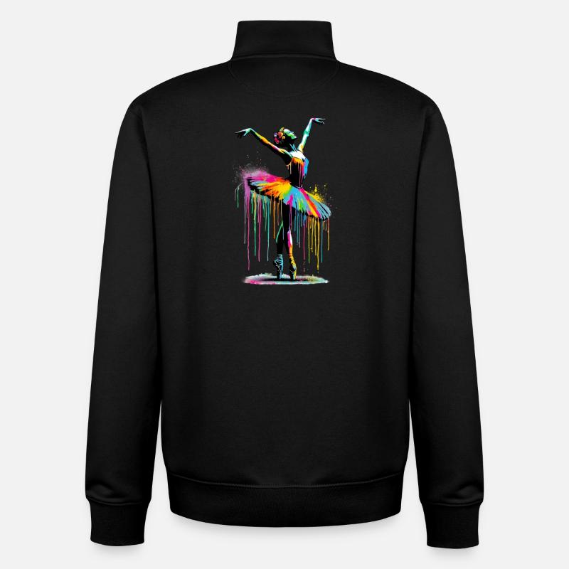 Balletttänzerin mit Tutu - Unisex Organic Zip Sweatshirt von Stanley/Stella - Schwarz