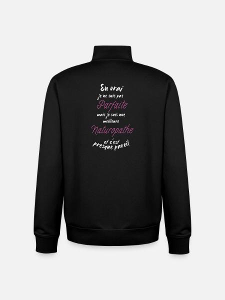 Ich bin der beste Heilpraktiker - Unisex Organic Zip Sweatshirt von Stanley/Stella - Schwarz