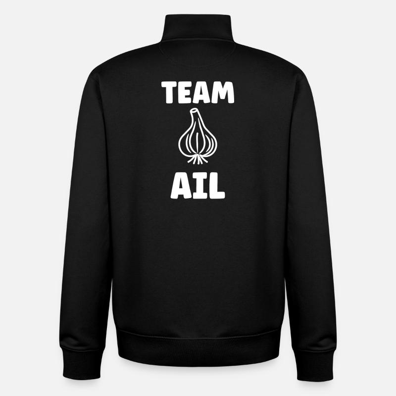 Team AI Knoblauch-Emblem - Unisex Organic Zip Sweatshirt von Stanley/Stella - Schwarz