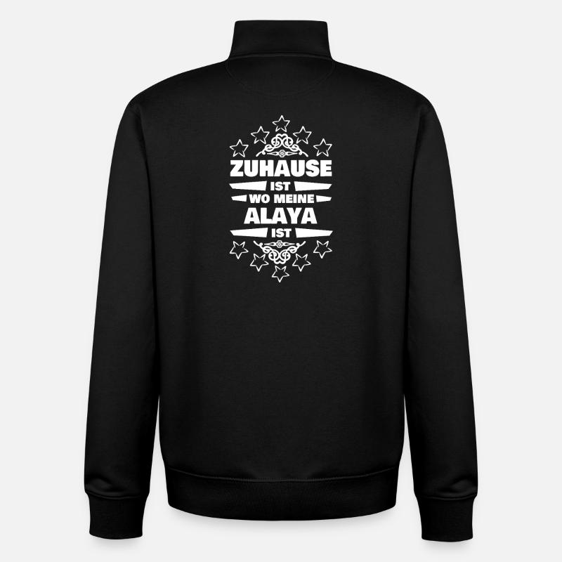 Alaya - Sweat zippé unisexe en coton bio Stanley/Stella - noir