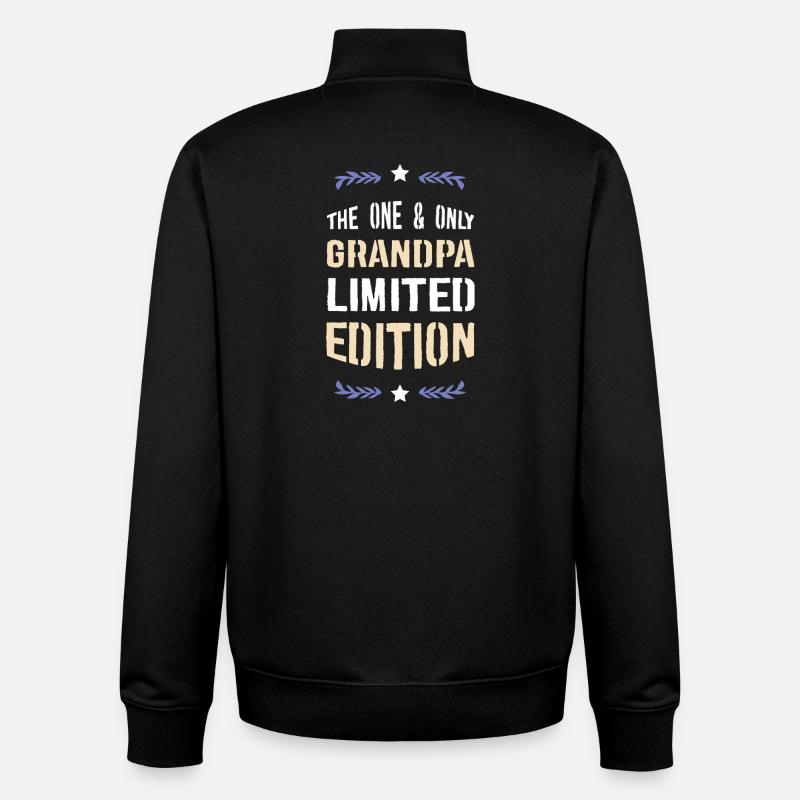 L’édition limitée Only Grandfather - Sweat zippé unisexe en coton bio Stanley/Stella - noir