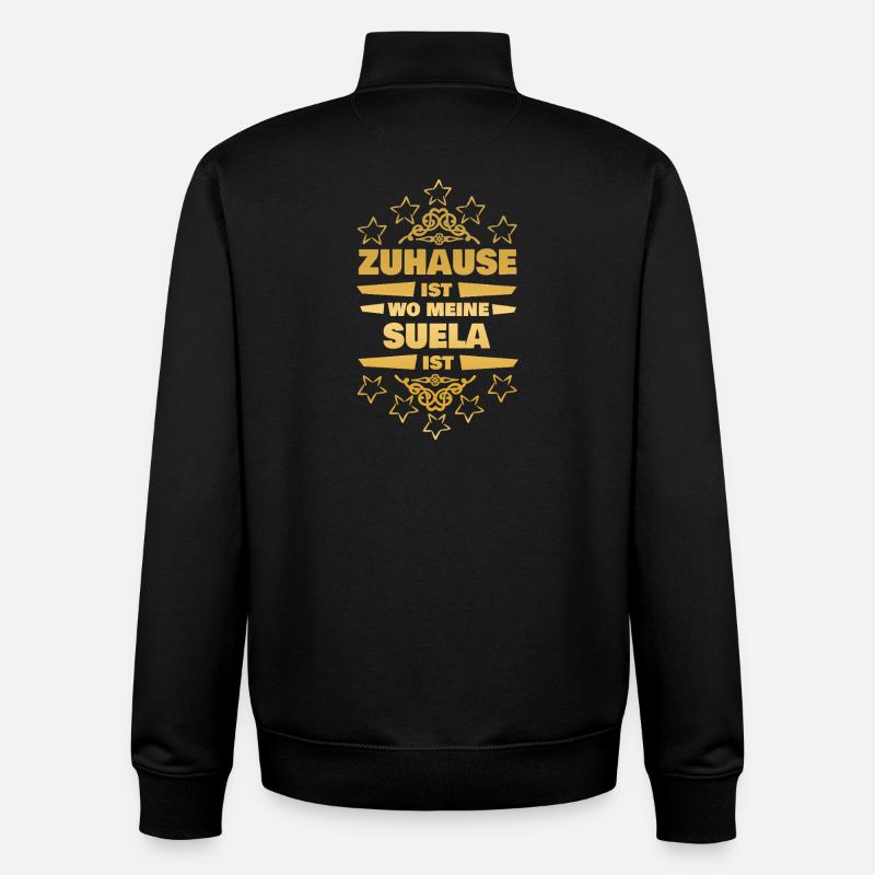 Suela - Sweat zippé unisexe en coton bio Stanley/Stella - noir