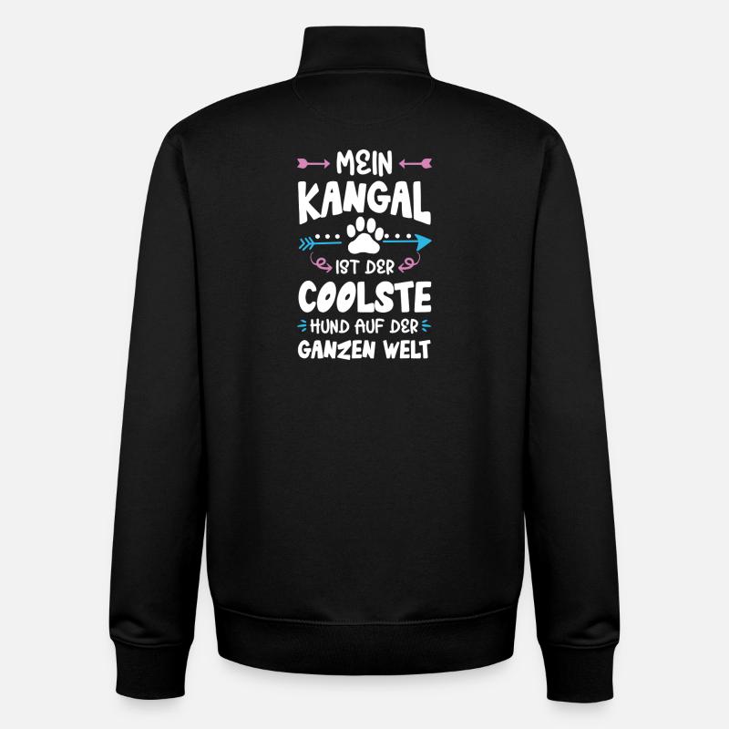 Dicton du chien Kangal - Sweat zippé unisexe en coton bio Stanley/Stella - noir