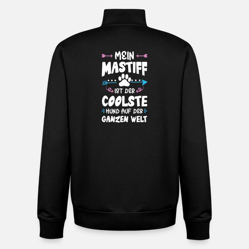 dicton de chien dogue - Sweat zippé unisexe en coton bio Stanley/Stella - noir