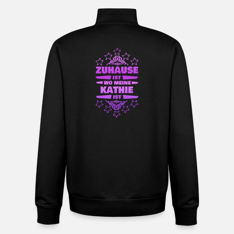 Cadeau pour Kathie - Sweat zippé unisexe en coton bio Stanley/Stella - noir