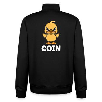 Caneton furieux Coin - Sweat zippé unisexe en coton bio Stanley/Stella - noir - Dos - AI Model Male 185 light (185cm)