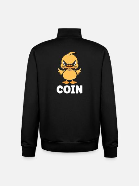 Furious Duckling Coin - Unisex Organic Zip Sweatshirt by Stanley/Stella - black