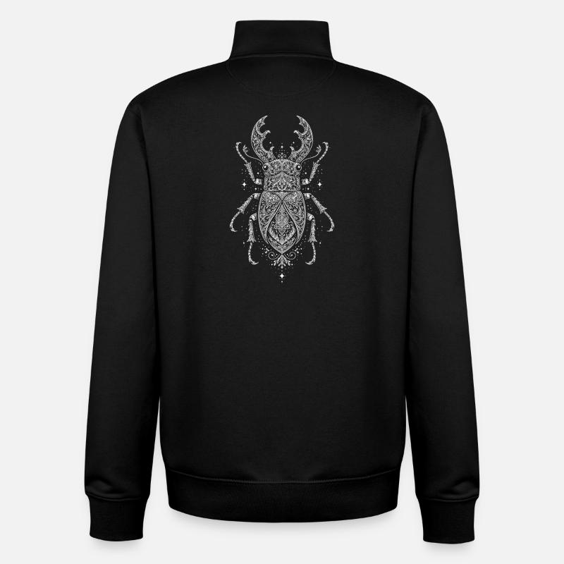 Ornamentkäfer Mandala - Unisex Organic Zip Sweatshirt von Stanley/Stella - Schwarz