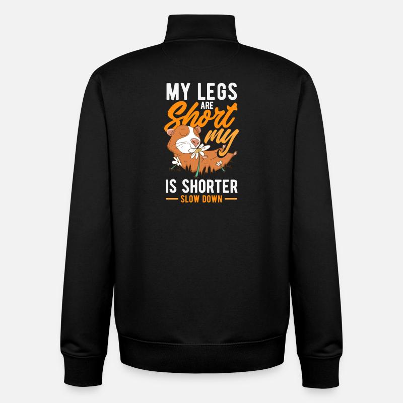 Attends-moi, j’ai de petites jambes - Sweat zippé unisexe en coton bio Stanley/Stella - noir