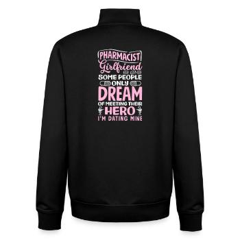 Pharmacist Girlfriend Heroine Pharmacy Assistant - Unisex Organic Zip Sweatshirt by Stanley/Stella - black - Back - AI Model Male 185 light (185cm)