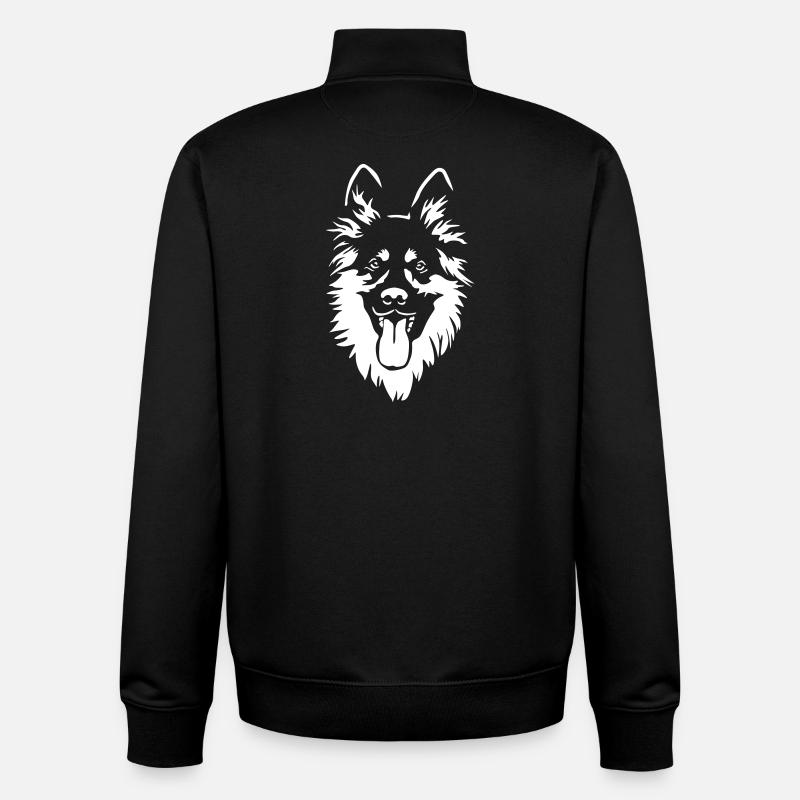 Chodsky Pes Head "Black Edition" - Unisex Organic Zip Sweatshirt by Stanley/Stella - black