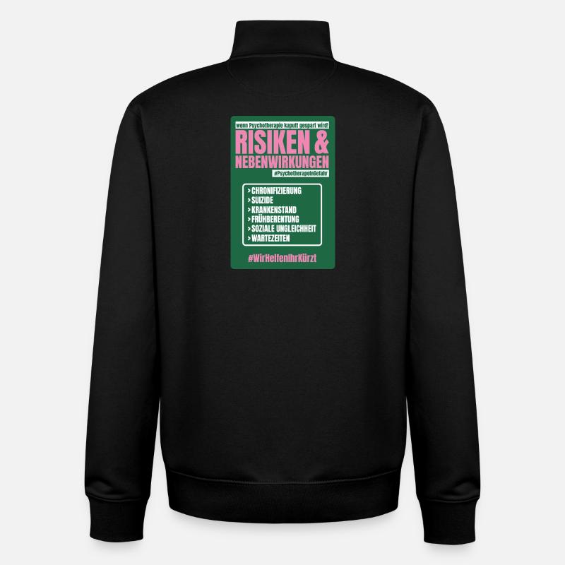 PSYCHO_03 - Unisex Organic Zip Sweatshirt von Stanley/Stella - Schwarz