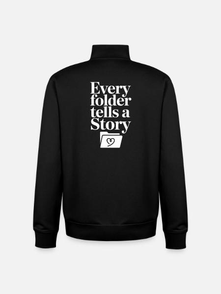 Every Folder Tells a Story - Unisex Organic Zip Sweatshirt by Stanley/Stella - black