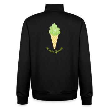 Eis Gemüse Veganer Eiscreme Sommer coole Sprüche - Unisex Organic Zip Sweatshirt von Stanley/Stella - Schwarz - Hinten - AI Model Male 185 light (185cm)