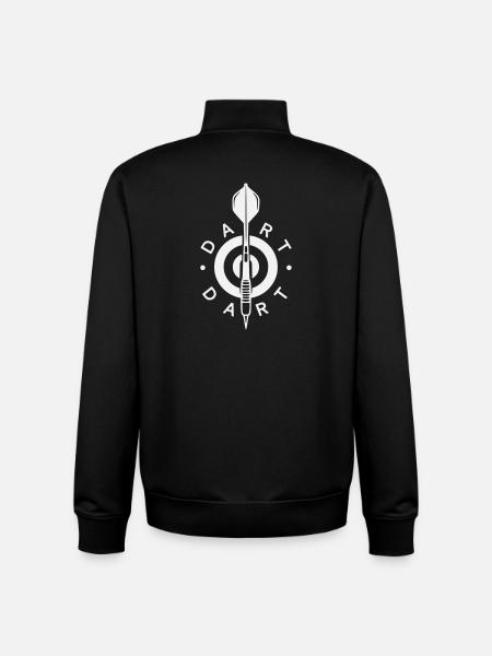 Dart-Logo mit Pfeil und Bullseye - Unisex Organic Zip Sweatshirt von Stanley/Stella - Schwarz