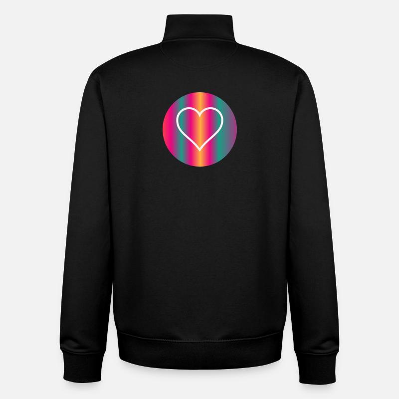 HERZ - Unisex Organic Zip Sweatshirt von Stanley/Stella - Schwarz
