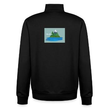 Randonnée Montagne Lac Paysage - Sweat zippé unisexe en coton bio Stanley/Stella - noir - Dos - AI Model Male 185 light (185cm)