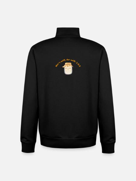 Levain - Sweat zippé unisexe en coton bio Stanley/Stella - noir