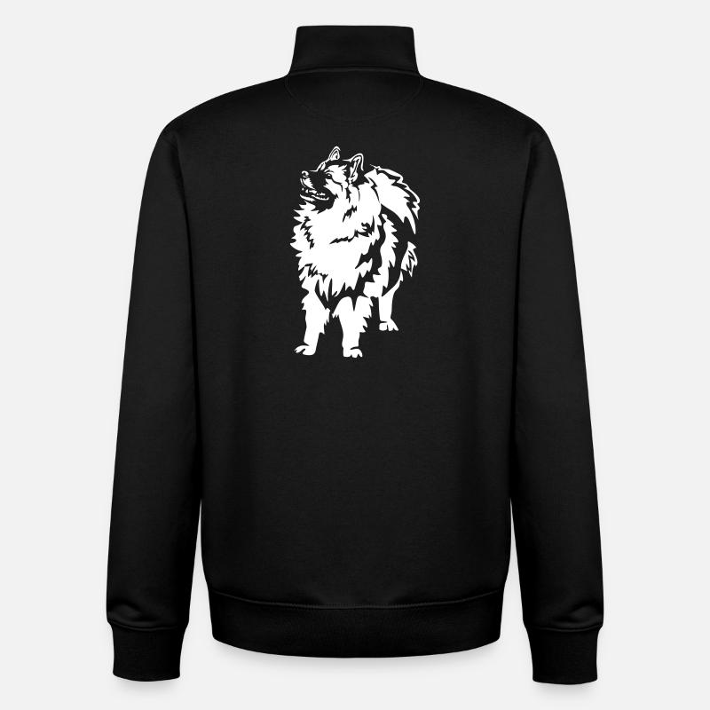 Wolfsspitz "Black Edition" - Unisex Organic Zip Sweatshirt von Stanley/Stella - Schwarz