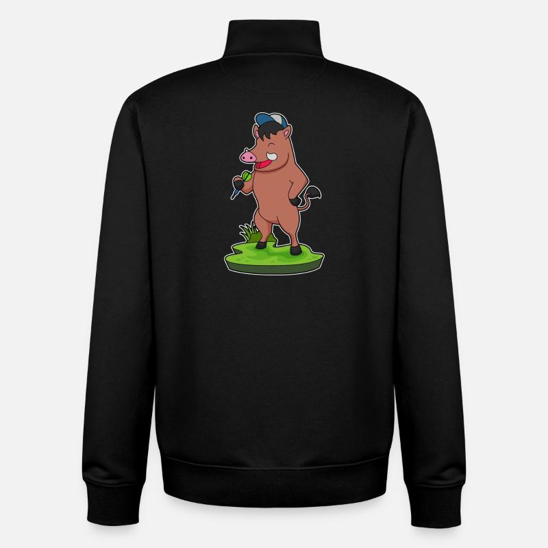 Eber Dart Dartpfeil - Unisex Organic Zip Sweatshirt von Stanley/Stella - Schwarz