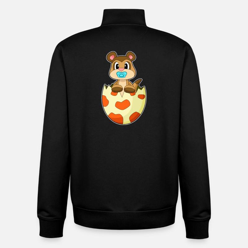 Erdmännchen Schnuller - Unisex Organic Zip Sweatshirt von Stanley/Stella - Schwarz