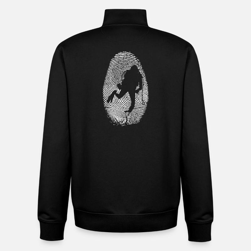 Fingerprint Rescue: Helping Hand Silhouette - Unisex Organic Zip Sweatshirt by Stanley/Stella - black