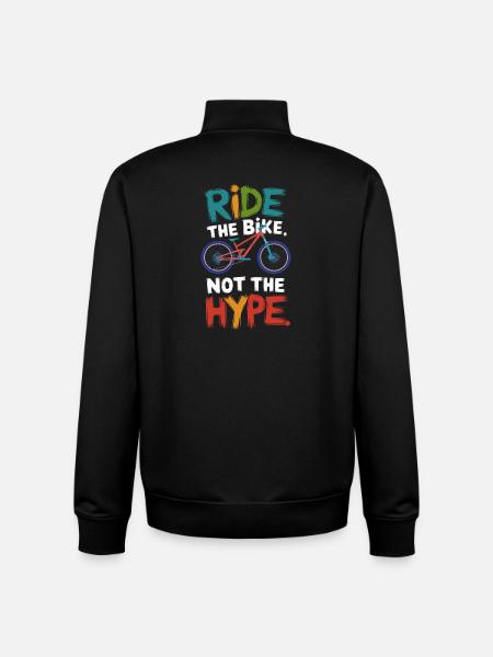 Lebendiges Bike-Rallye-Statement - Unisex Organic Zip Sweatshirt von Stanley/Stella - Schwarz