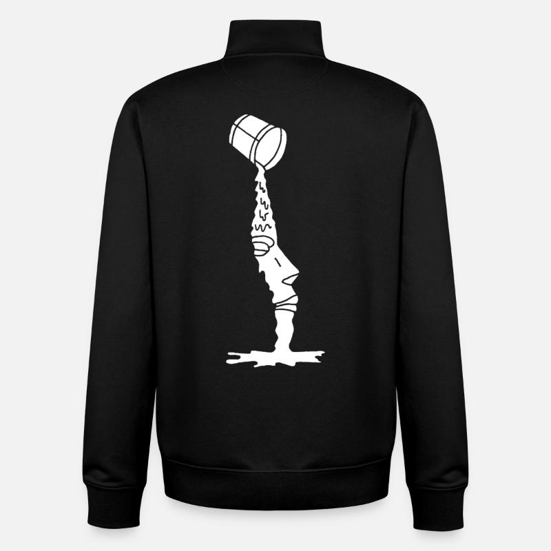 Un nouveau visage blanc - Sweat zippé unisexe en coton bio Stanley/Stella - noir
