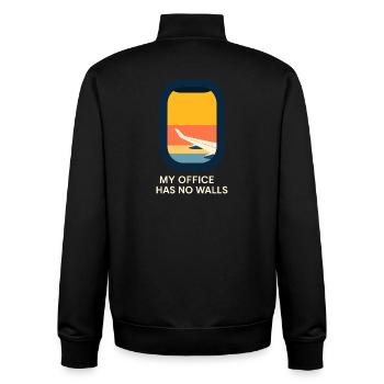 Flugbegleiter Kabinencrew Leben Luftfahrt - Unisex Organic Zip Sweatshirt von Stanley/Stella - Schwarz - Hinten - AI Model Male 185 light (185cm)