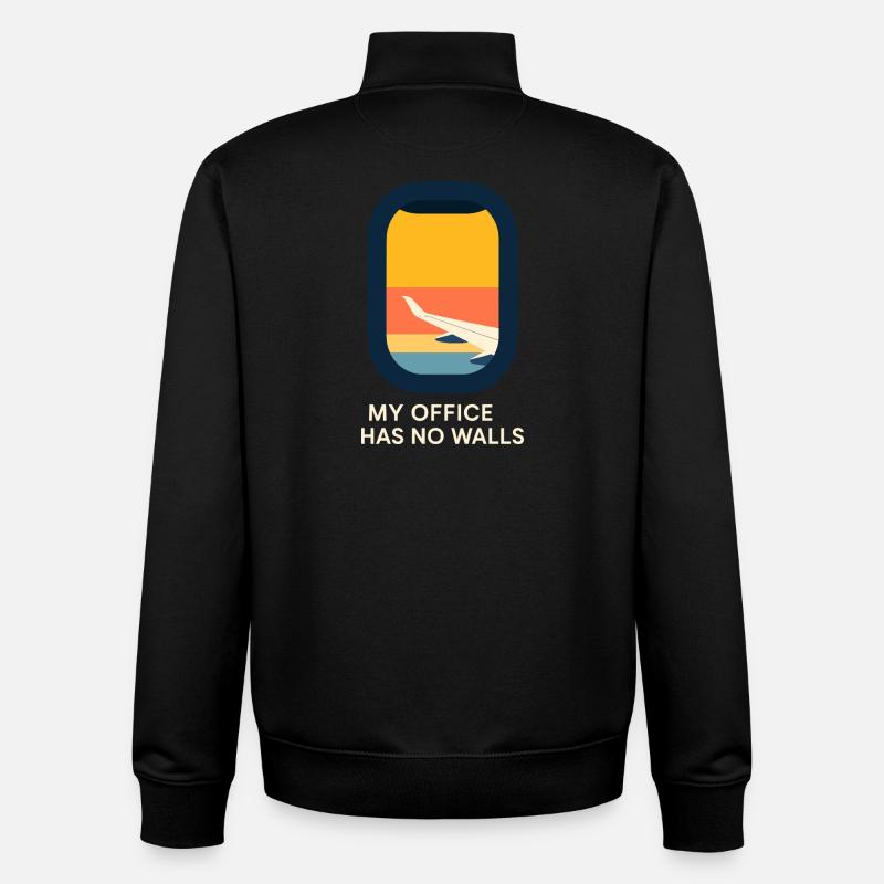 Flugbegleiter Kabinencrew Leben Luftfahrt - Unisex Organic Zip Sweatshirt von Stanley/Stella - Schwarz