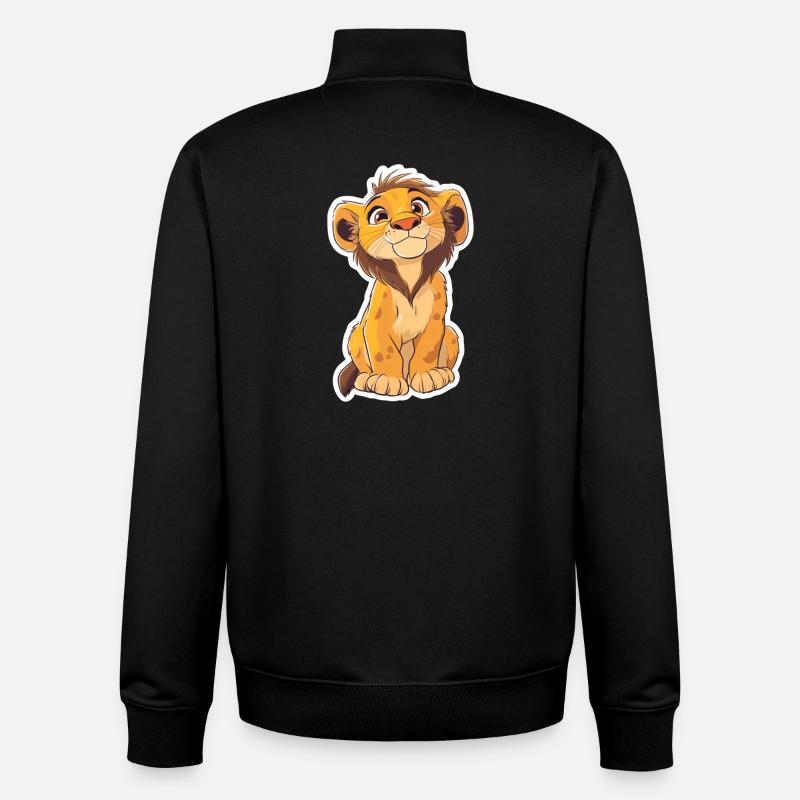 Löwe - Unisex Organic Zip Sweatshirt von Stanley/Stella - Schwarz