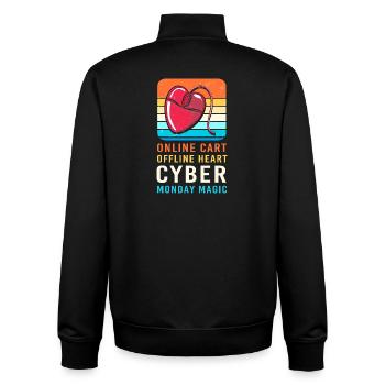 Cyber Monday Kaufrausch - Unisex Organic Zip Sweatshirt von Stanley/Stella - Schwarz - Hinten - AI Model Male 185 light (185cm)
