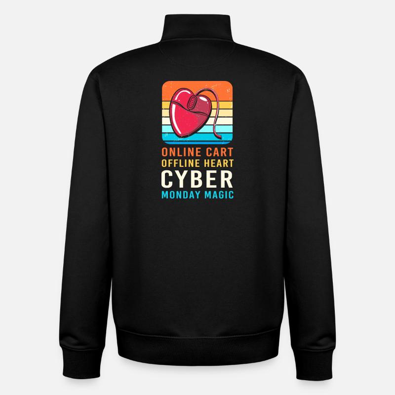 Virée shopping du Cyber Monday - Sweat zippé unisexe en coton bio Stanley/Stella - noir