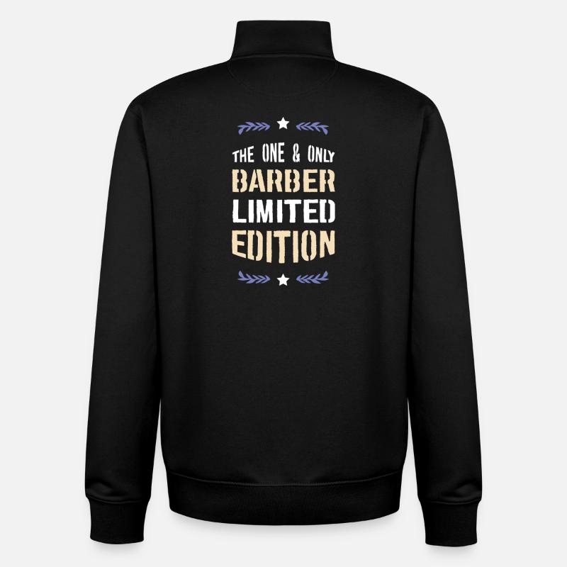 BARBER Édition Limitée - Sweat zippé unisexe en coton bio Stanley/Stella - noir