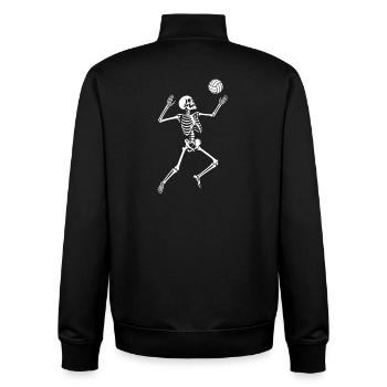 Skelett Volleyball Silhouette - Unisex Organic Zip Sweatshirt von Stanley/Stella - Schwarz - Hinten - AI Model Male 185 light (185cm)
