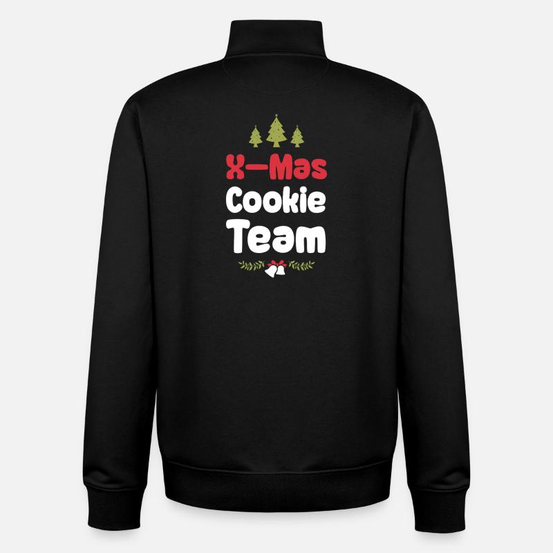 L’équipe des biscuits de Noël - Sweat zippé unisexe en coton bio Stanley/Stella - noir