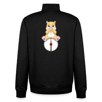 Hamster Billiard Queue Sport - Unisex Organic Zip Sweatshirt von Stanley/Stella - Schwarz - Hinten - AI Model Male 185 light (185cm)