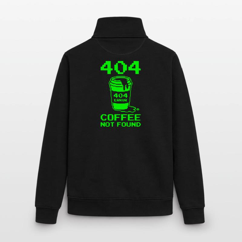 404 Not Found, Software Developer Shirt, Pullover Hoodie Unisex Organic Zip Sweatshirt by Stanley/Stella