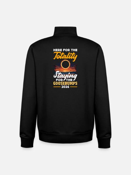 Solar eclipse 2026, August 12 - Unisex Organic Zip Sweatshirt by Stanley/Stella - black