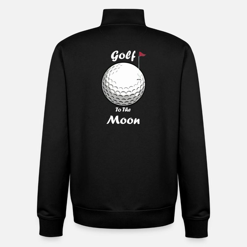 Golf To The Moon - Unisex Organic Zip Sweatshirt von Stanley/Stella - Schwarz